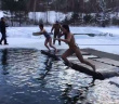 Polar Bear Swim at Dartmouth’s 2014 Winter Carnival