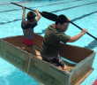Sink or swim: students participate in Cardboard Boat Regatta