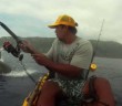 Shark tries to steal kayak fisherman’s catch