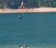 Biggest bicycle jump into a lake