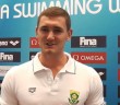 Cameron van der Burgh at the Dubai 2012 World Cup press conference