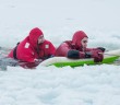 CCFR takes a chilly swim to demonstrate ice safety