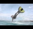 FinSwimming champion does a dolphin jump