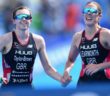 Triathletes disqualified from Olympics warm-up race for crossing finishing line hand-in-hand