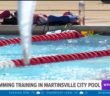 Pro swimming training at Martinsville city pool