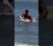 Raw Video: Swimmer captures shark off Delaware coast