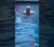 Grandfather Goes Swimming For The First Time In Months