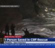 Dramatic Rescue: Rescue Swimmers Brave Pounding Surf and Cliffs to Pull Man to Safety in Presidio