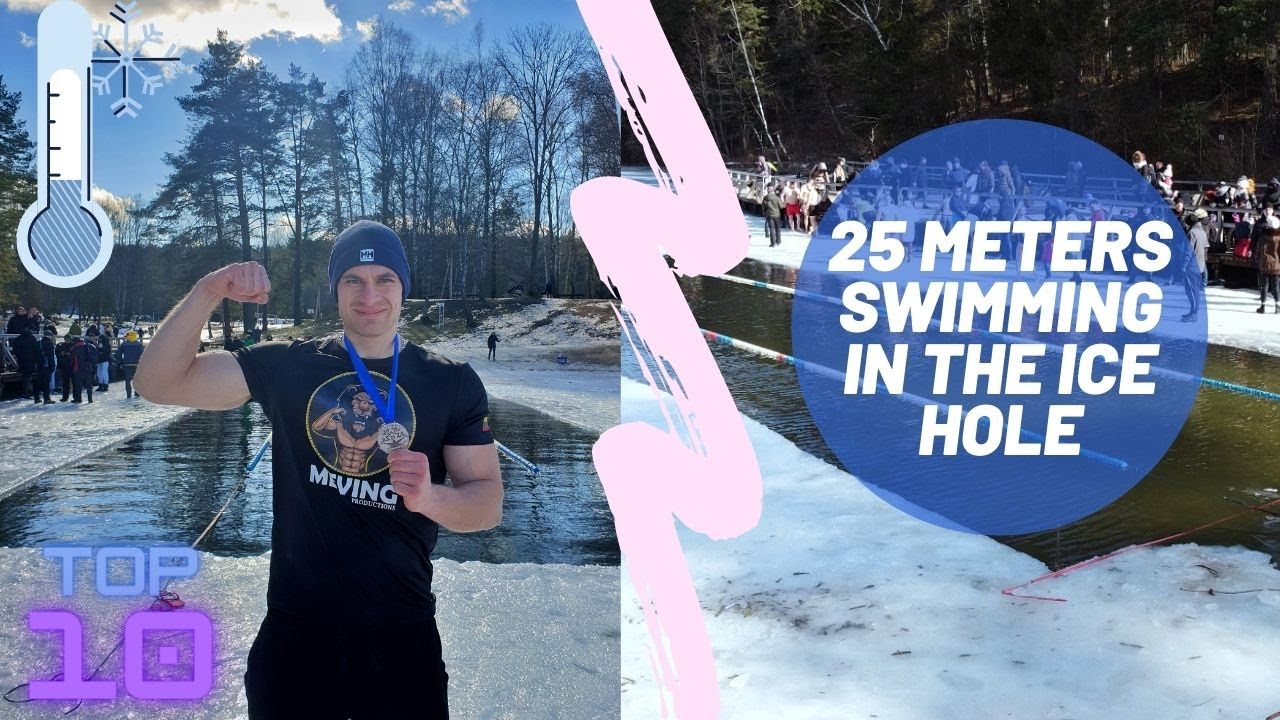 25 Meters Swimming Competition in the Ice Hole