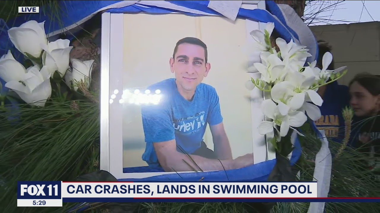 Bystander Killed After Car Crashes, Lands in Garden Grove Swimming Pool