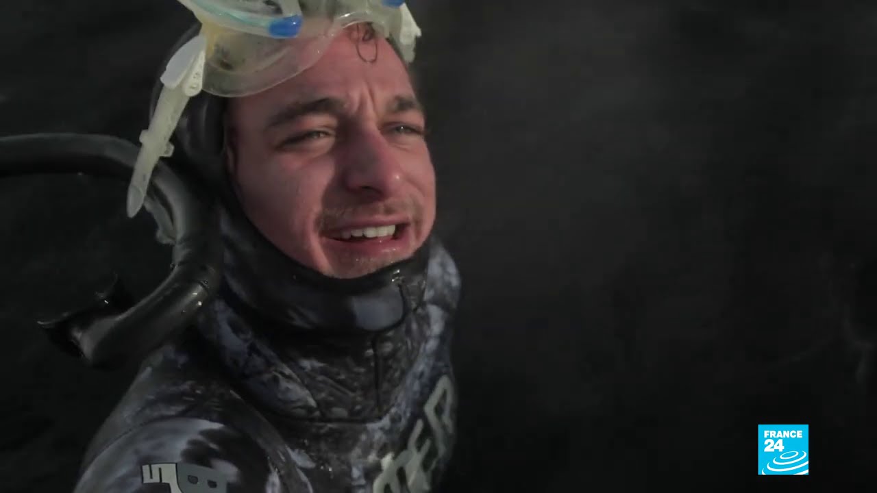 Freediving Under the Frozen Lake of France’s Tignes Resort