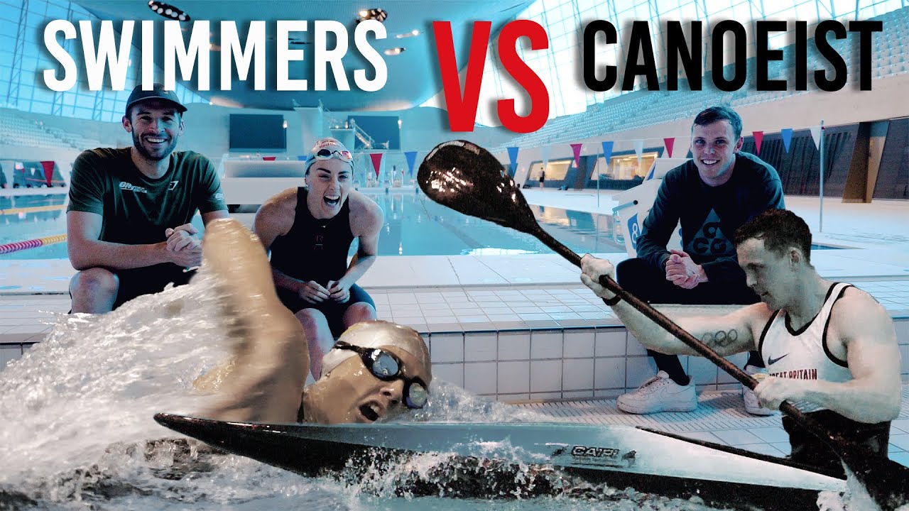 Swimmers vs Canoeist | Olympic Gold Medalist | Joe Clarke vs Team Charles-Barclay