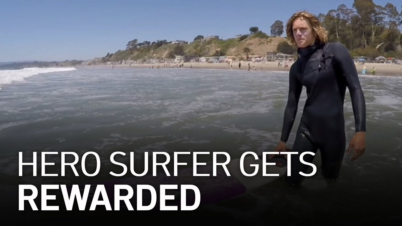 Hero Surfer Who Lost Board Saving Swimmer Gets â€˜Extreme’ Reward | NBC Bay Area