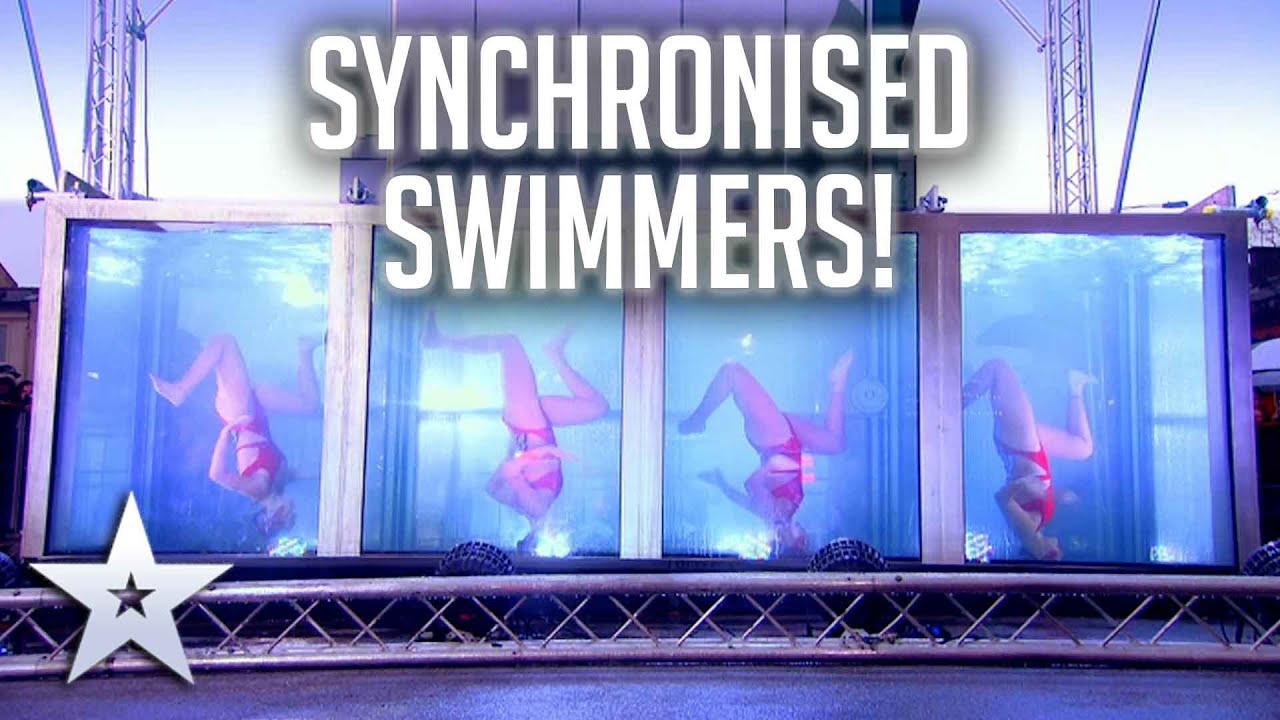 Synchronized Swimmers Perform in Outdoor Water Tank! | Unforgettable Audition | Britain’s Got Talent