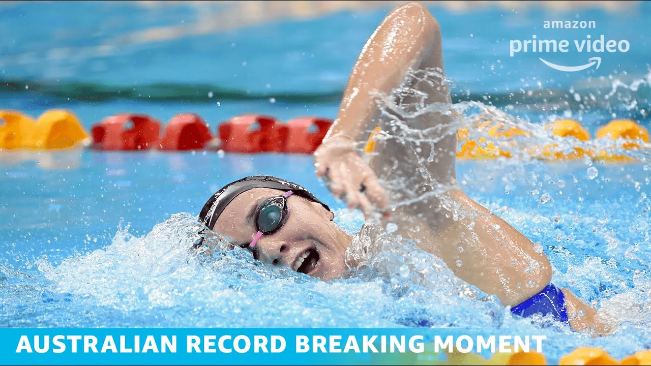 Ariarne Titmus Australian Record Breaking Moment | 2021 Australian Swimming Trials | Amazon Original