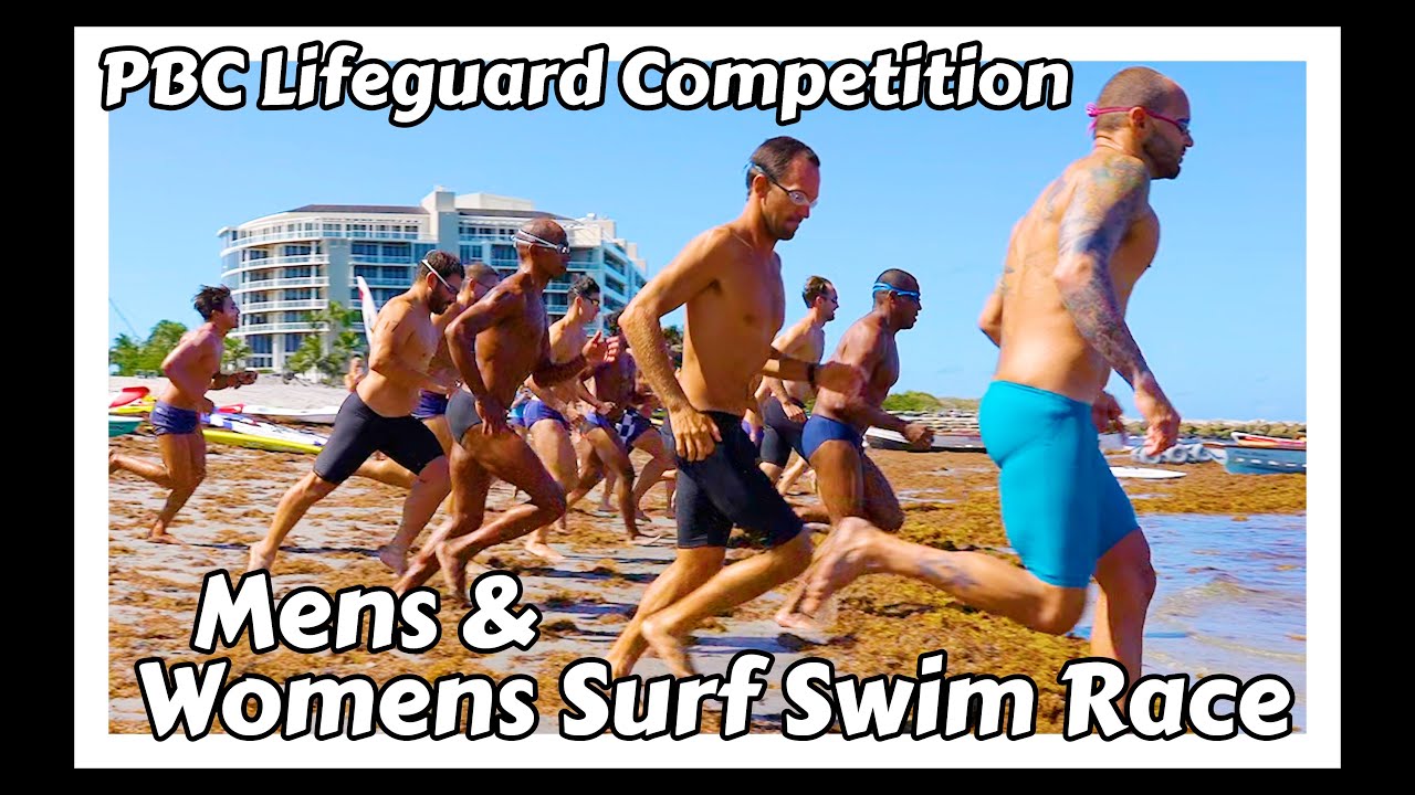 Men’s/Women’s Surf Swim Race – 2021 PBC Lifeguard Competition | Florida Life