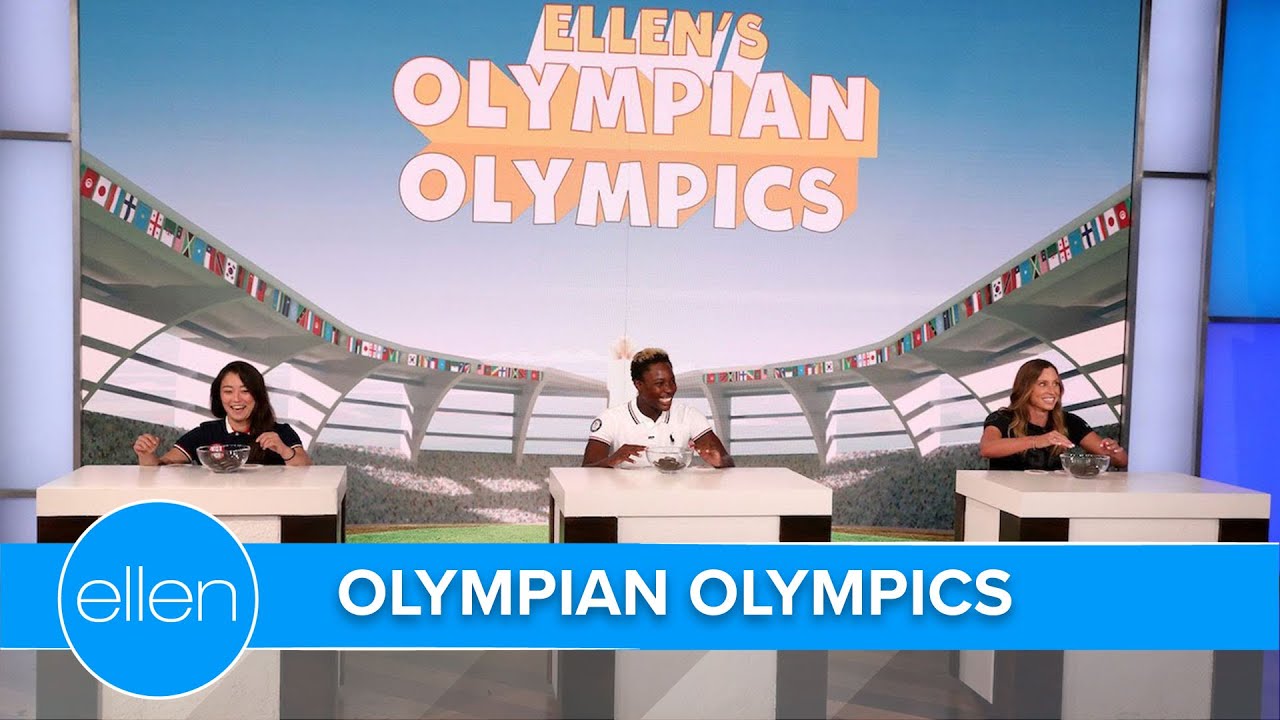 U.S. Athletes Face Off in ‘Olympian Olympics’ | The Ellen Show U.S. Athletes Face Off in ‘Olympian Olympics’ | The Ellen Show