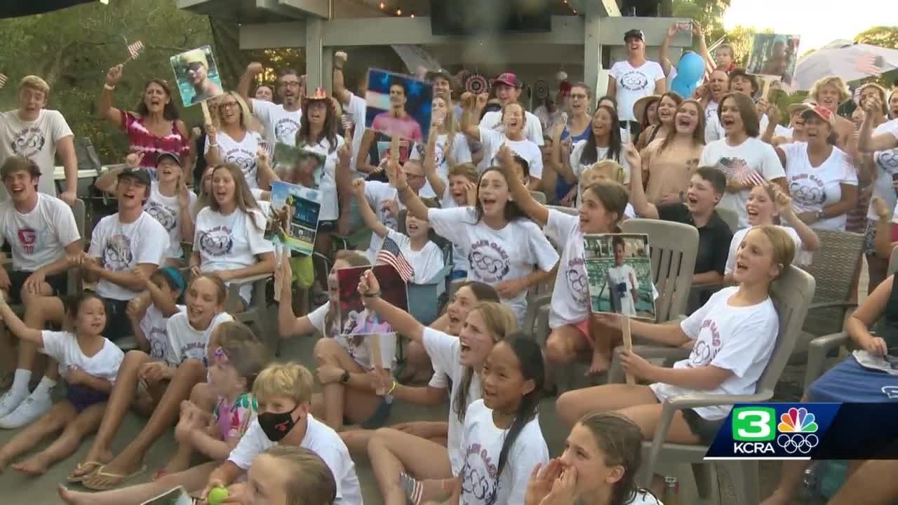 Glen Oaks Swim Club Hosts Watch Party for Bryce Mefford at Tokyo Olympics | KCRA News