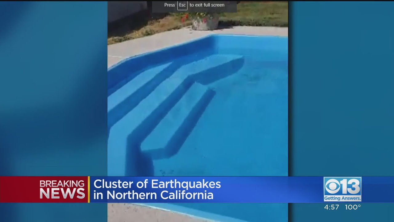 Stockton Residents Show Ripples In Swimming Pools From The Earthquakes