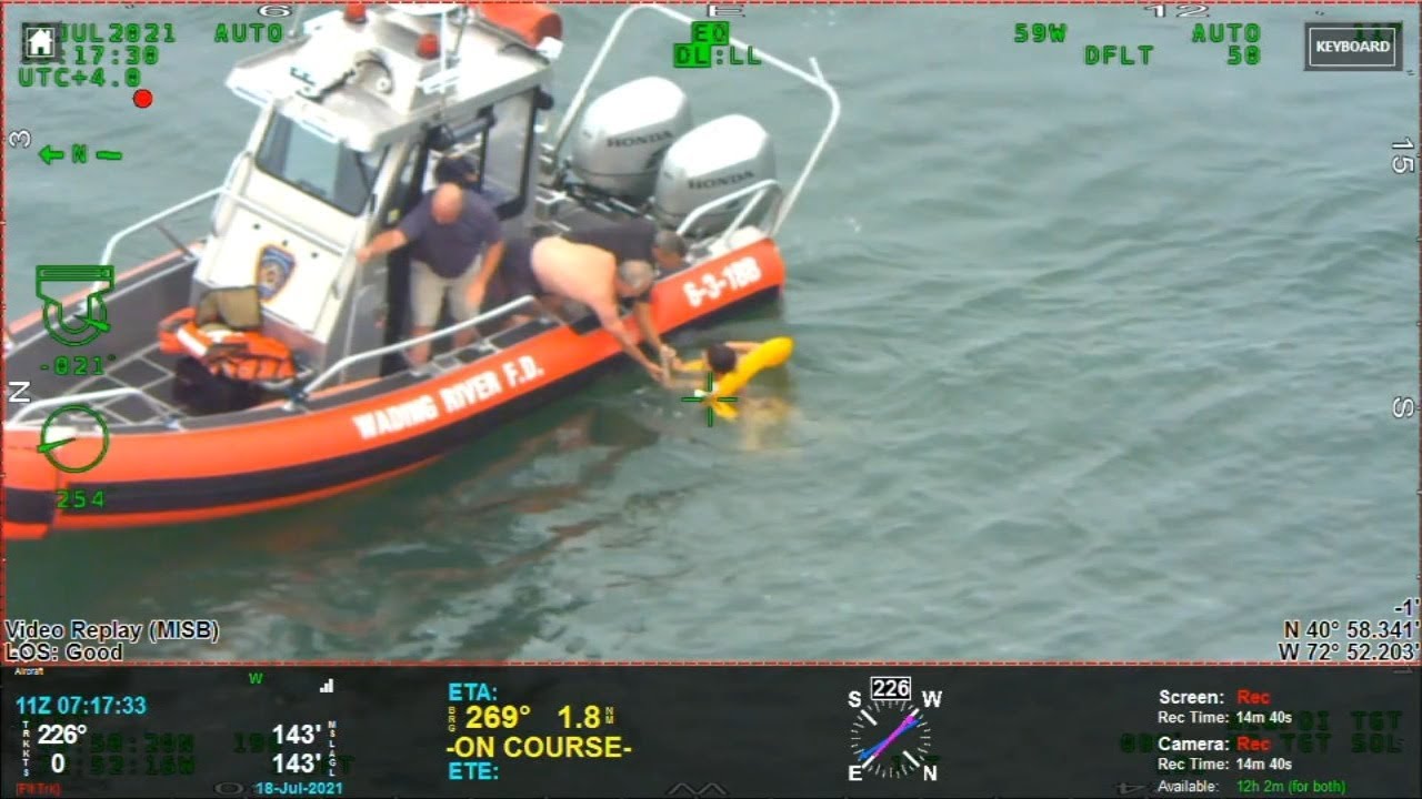 Woman Rescued After Swimming in Long Island Sound | Eyewitness News ABC7NY