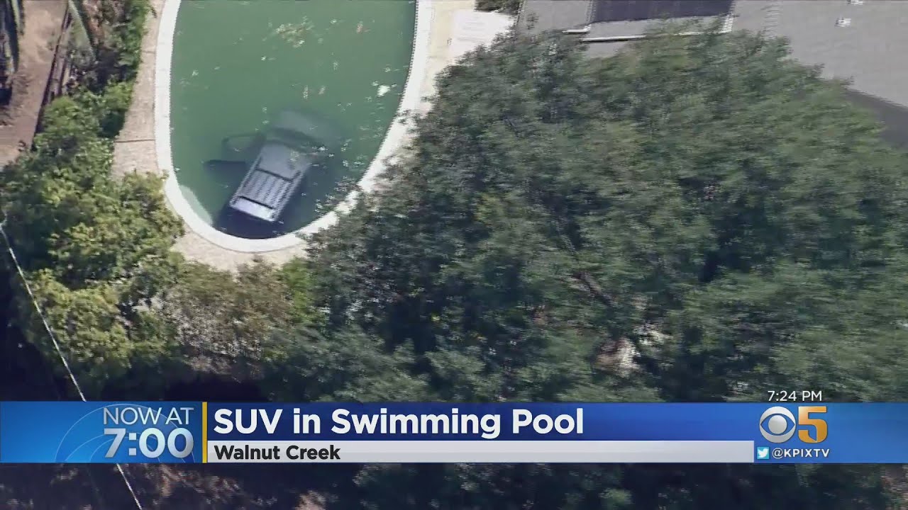 Driver Crashes Into Walnut Creek Backyard Swimming Pool | KPIX CBS SF Bay Area