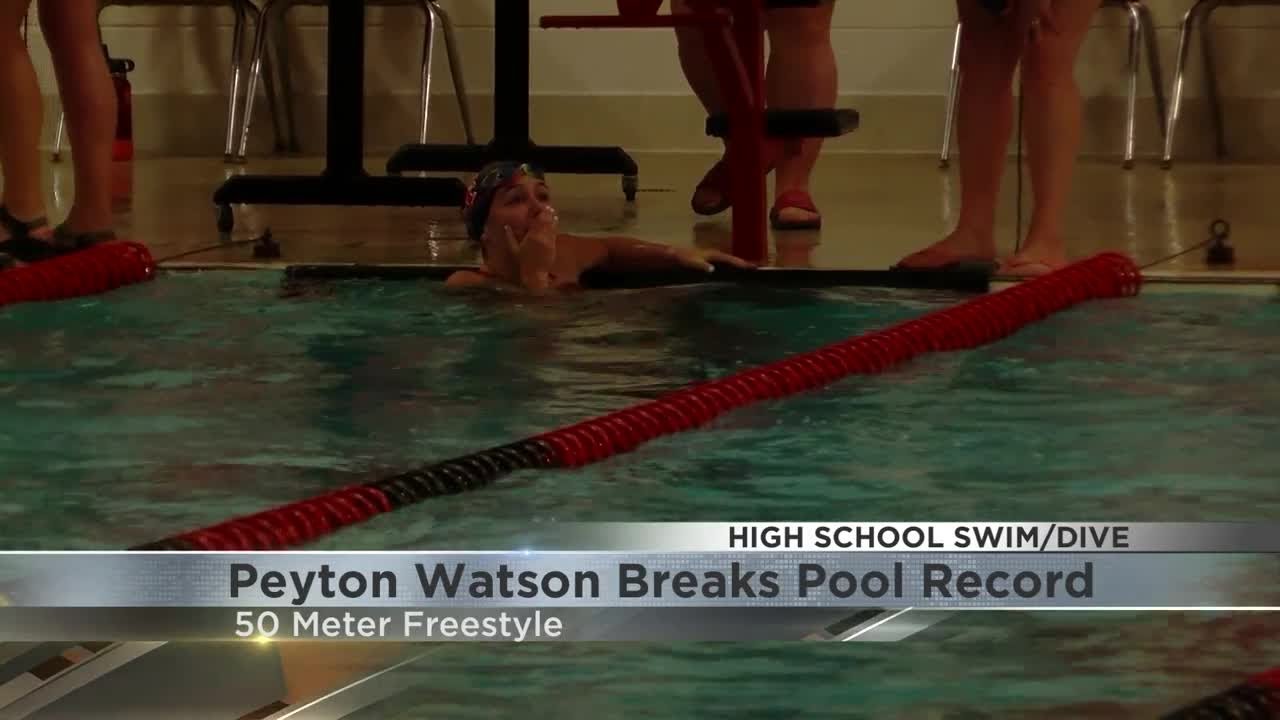 Peyton Watson Breaks Pool Record | WQOW News 18