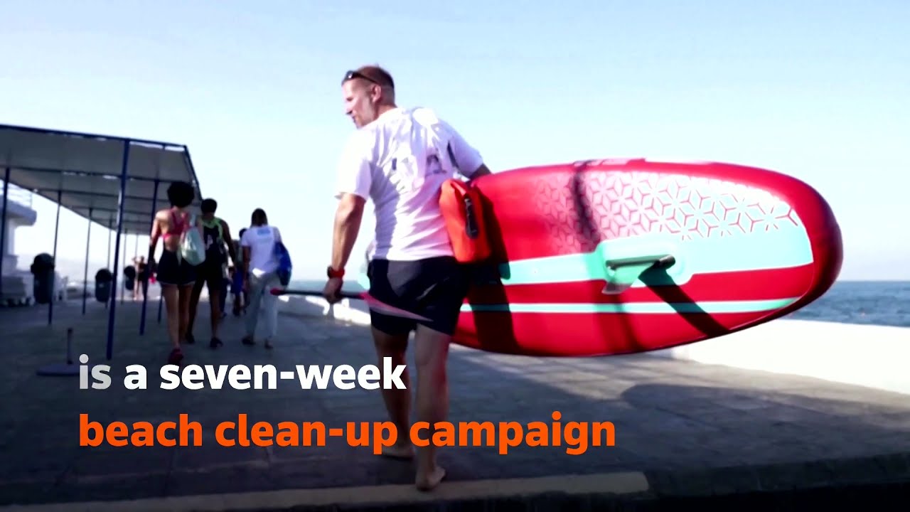 Lebanese Activists Lead Beach Clean-up and Swim | Reuters