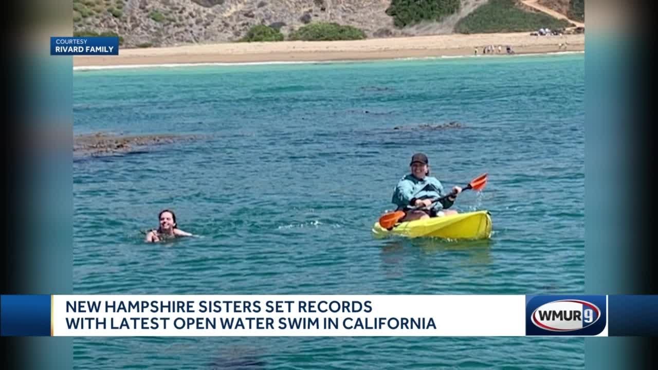 New Hampshire Sisters Set Records With Latest Open-Water Swim in California | WMUR-TV