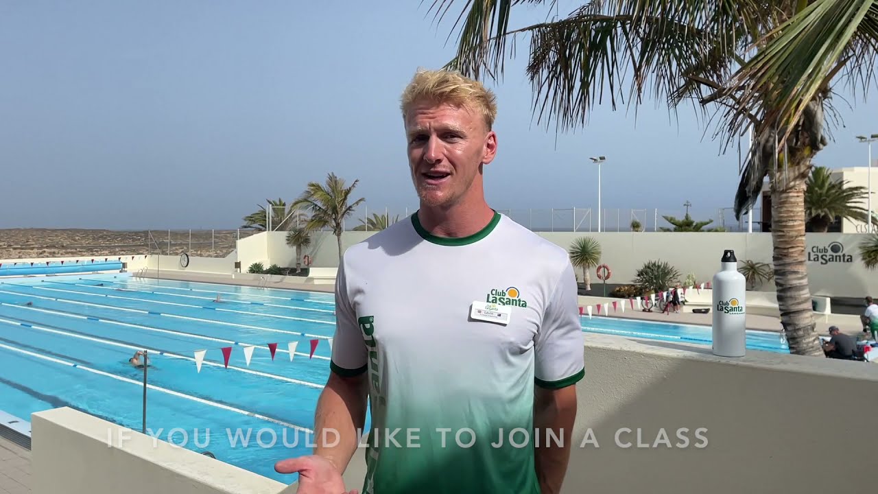 Swimming at Club La Santa with Levin