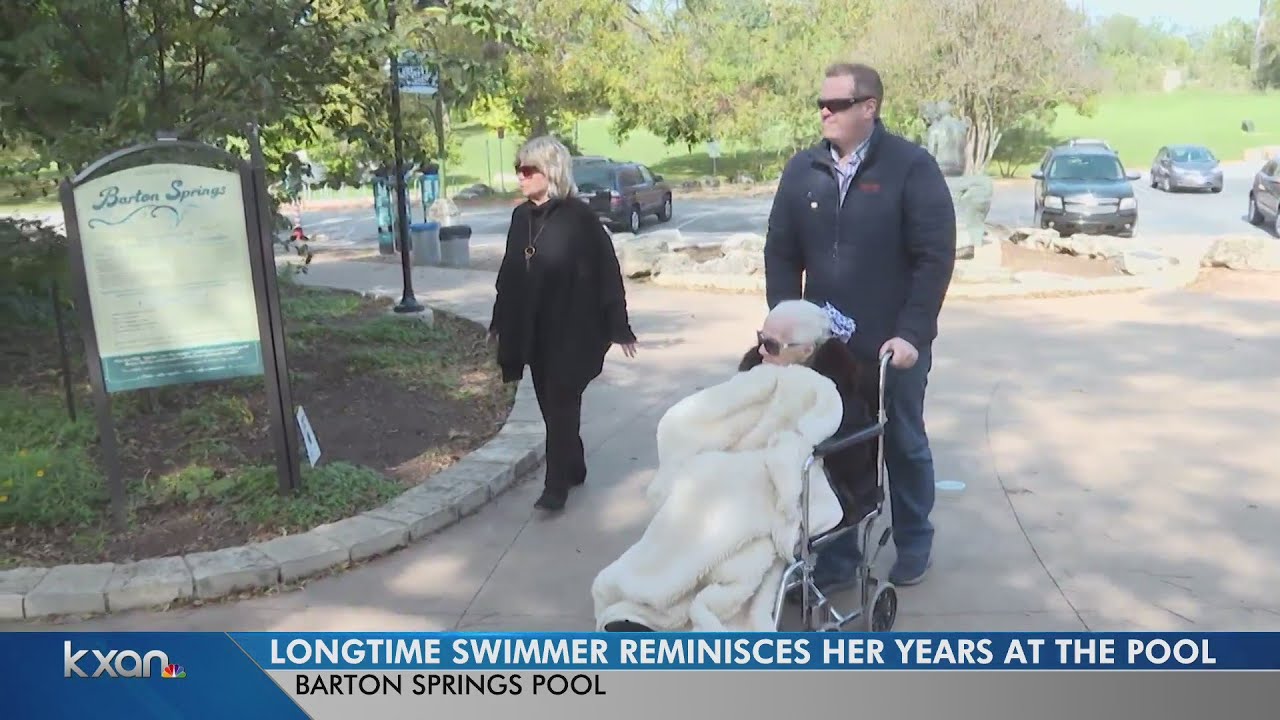 95-Year-Old Longtime Swimmer Takes One Final Visit With Family to Barton Springs | KXAN