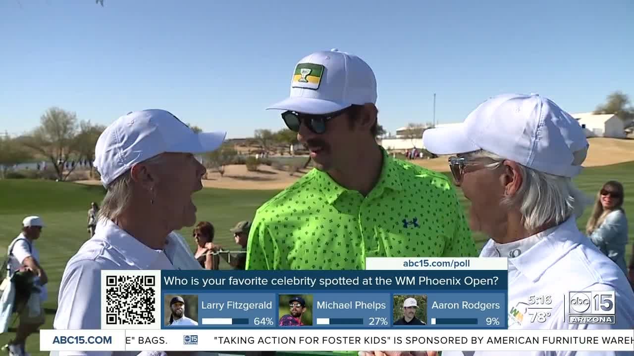 1968 Olympic Swimmers Hold Scorecard for Olympian Michael Phelps at WM Phoenix Open | ABC15 Arizona 1968 Olympic Swimmers Hold Scorecard for Olympian Michael Phelps at WM Phoenix Open | ABC15 Arizona