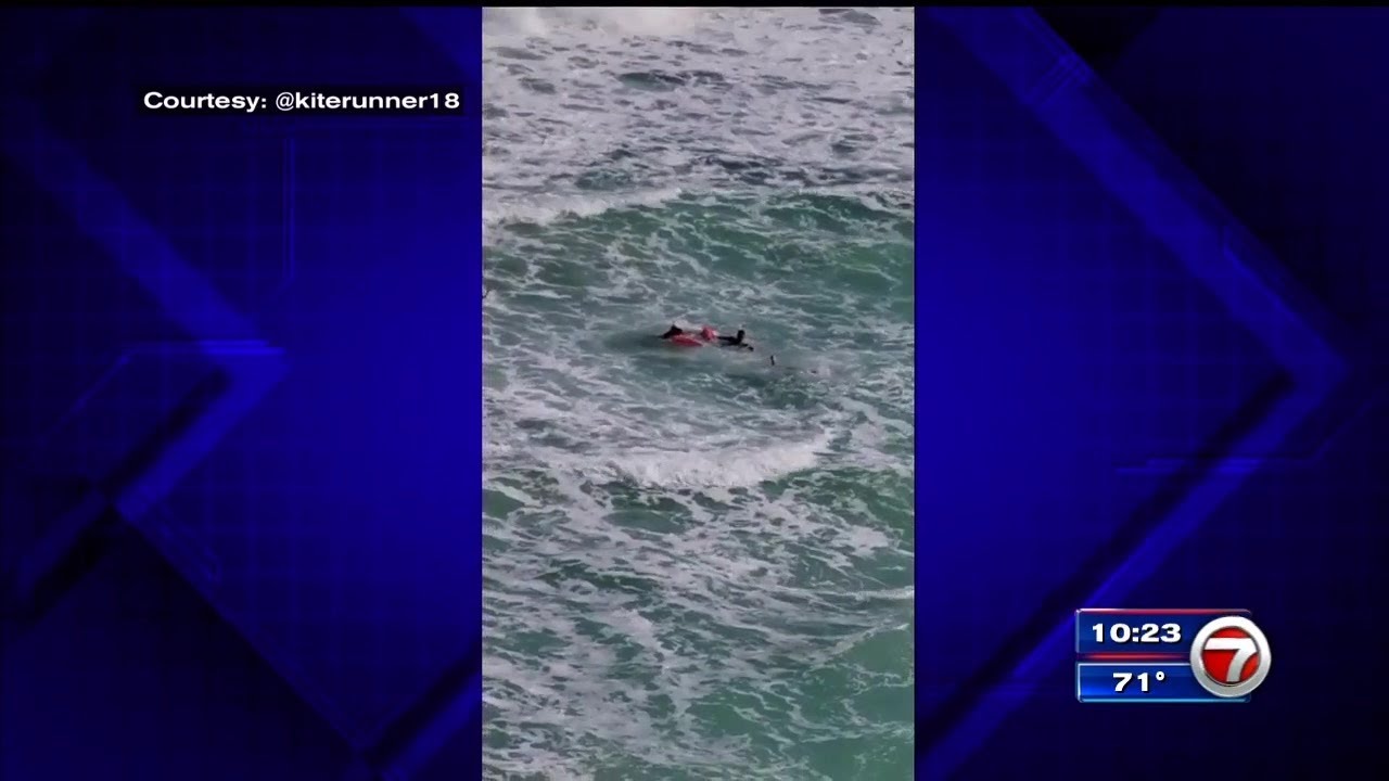Kitesurfer Saves Struggling Swimmer From Rip Current in Miami Beach | WSVN-TV