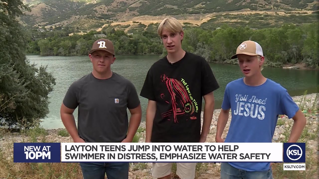 Layton Teens Jump Into Water to Save Distressed Swimmer | KSL News