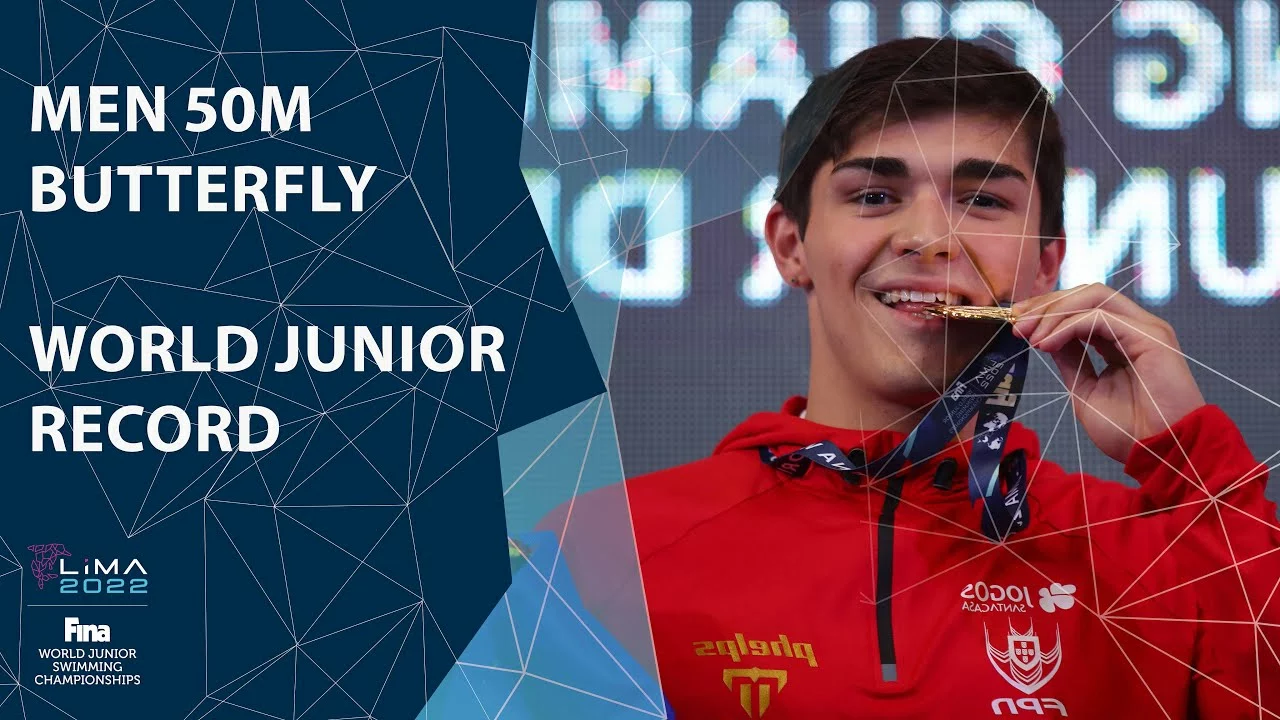World Junior Record | Men 50m Butterfly | Full Race | FINA World Junior Swimming Championships