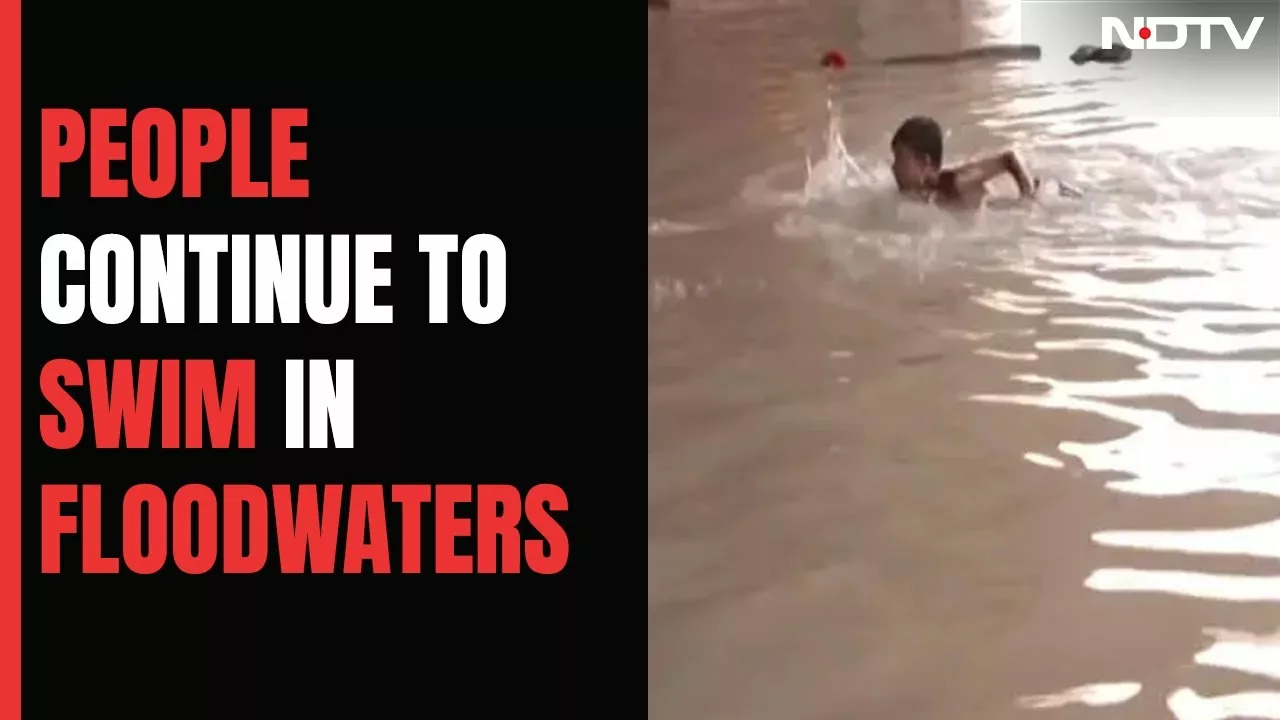 Delhi Flood | Despite Government’s Health Warning, People Continue to Swim in Floodwaters | NDTV