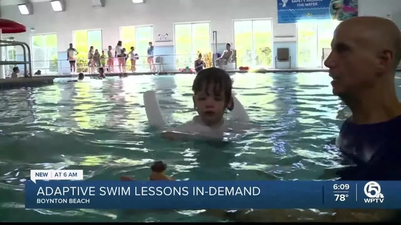 Adaptive Swim Lessons in Demand in South Florida | WPTV News – FL Palm Beaches and Treasure Coast