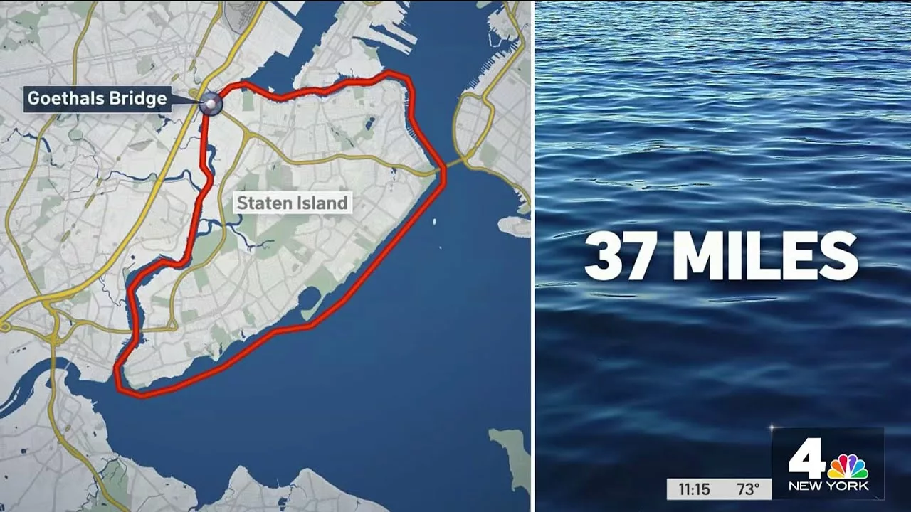 Marathon Swimmer Becomes First Woman to Swim Around Staten Island, a 37-Mile Feat | NBC New York