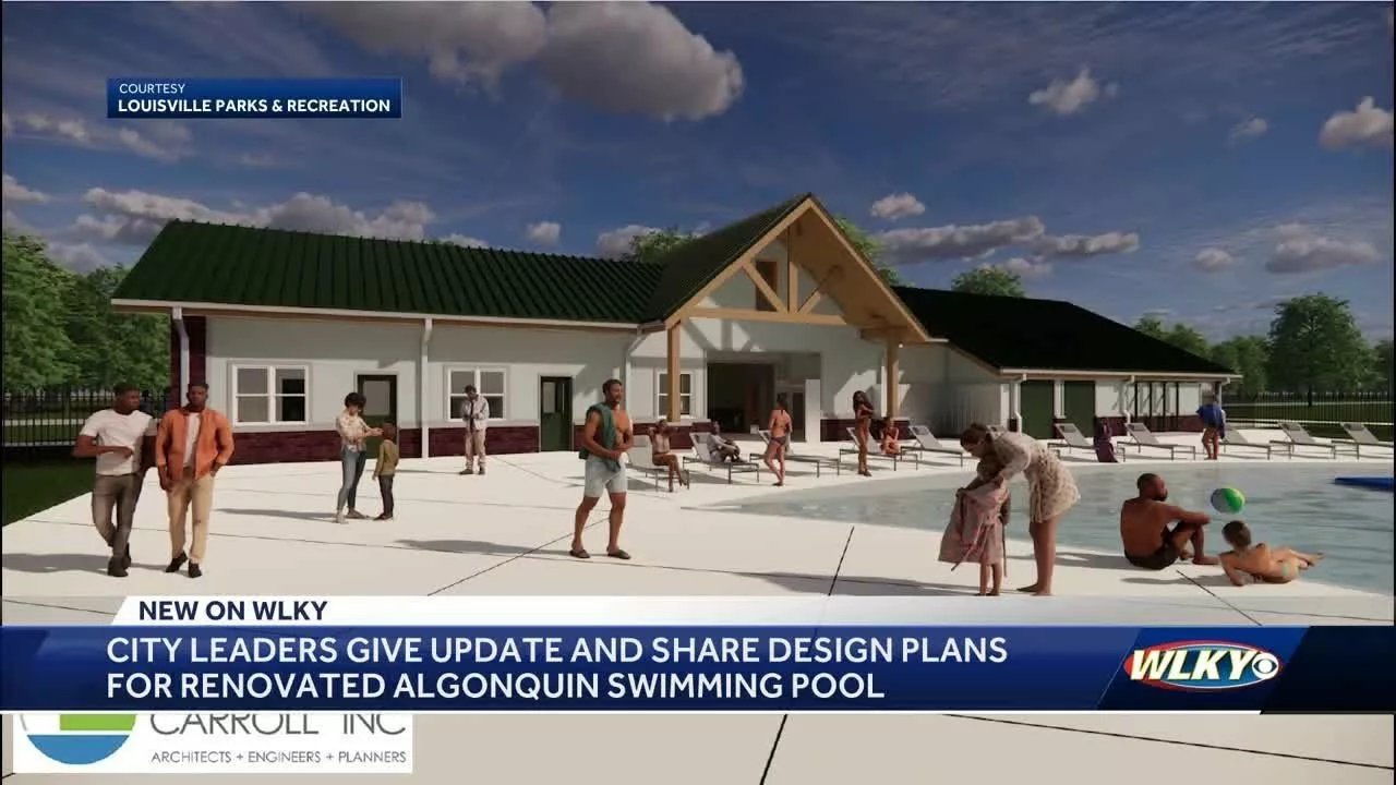 City Leaders Give Update and Share Design Plans for Renovated Algonquin Swimming Pool | WLKY News Louisville