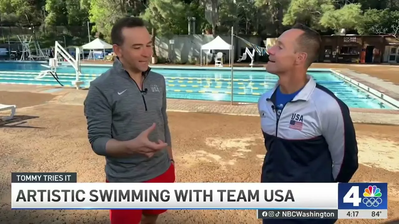 Tommy Tries It: Artistic Swimming as an Olympic Sport | NBC4 Washington Tommy Tries It: Artistic Swimming as an Olympic Sport | NBC4 Washington