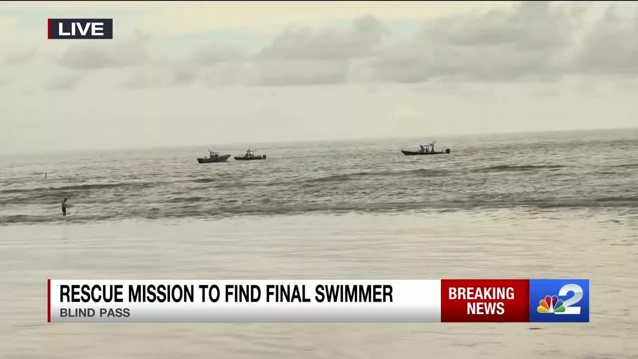 Authorities Searching For Missing Teen Swimmer At Sanibel’s Blind Pass Beach, 2 People Rescued | NBC2 News