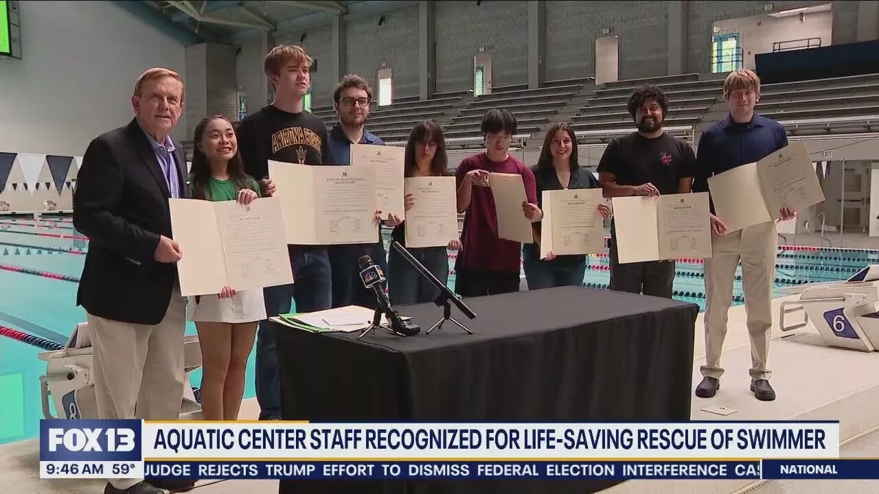 Aquatic Center Staff Recognized For Life-Saving Rescue Of Swimmer | FOX 13 Seattle